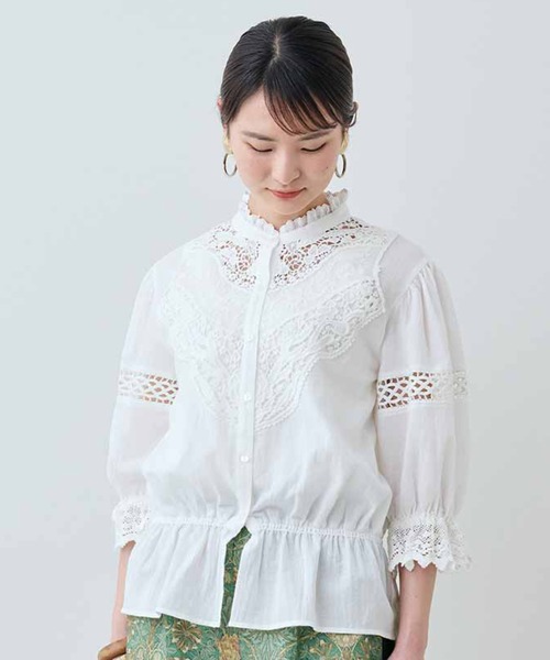 MEDE19F(メデジュウキュウ)の「MEDE19F Boutique888さんコラボ レースブラウス(シャツ/ブラウス・レディース・ブラック/ホワイト・MEDIUM/LARGE/X-LARGE)」の1枚目の写真