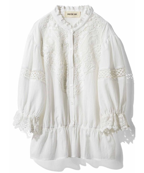 MEDE19F(メデジュウキュウ)の「MEDE19F Boutique888さんコラボ レースブラウス(シャツ/ブラウス・レディース・ブラック/ホワイト・MEDIUM/LARGE/X-LARGE)」の9枚目の写真