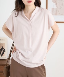 atONE スキッパーブラウス風カットソー