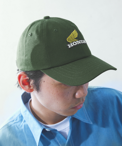 JOURNAL STANDARD relume（ジャーナルスタンダード　レリューム）の「【Honda / ホンダ】別注  ワッペンキャップ "WING"（キャップ・メンズ・グリーン/アイボリー・FREE）」の3枚目の写真