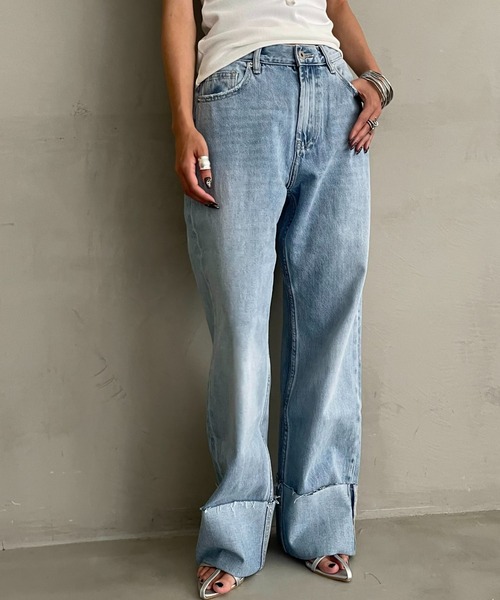 AIC.（エーアイシー）の「ビンテージウォッシュワイドフィットデニムパンツ（デニムパンツ・レディース・ブルー/ダークブルー・SMALL/MEDIUM）」の7枚目の写真