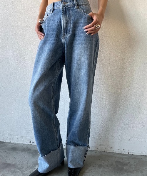 AIC.（エーアイシー）の「ビンテージウォッシュワイドフィットデニムパンツ（デニムパンツ・レディース・ブルー/ダークブルー・SMALL/MEDIUM）」の13枚目の写真