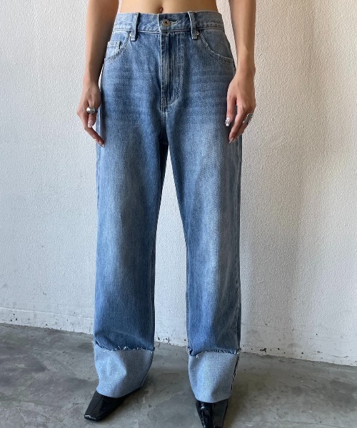 AIC.（エーアイシー）の「ビンテージウォッシュワイドフィットデニムパンツ（デニムパンツ・レディース・ブルー/ダークブルー・SMALL/MEDIUM）」の12枚目の写真