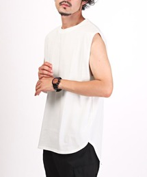 LUXSTYLE | シルケットライクノースリーブ(Tシャツ/カットソー)