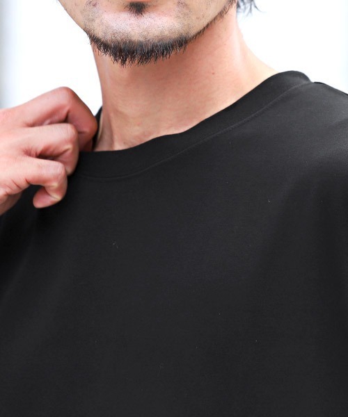 LUXSTYLE（ラグスタイル）の「シルケットライクノースリーブ（Tシャツ/カットソー・メンズ・ホワイト/ブラック/グリーン・L/M/XL）」の12枚目の写真