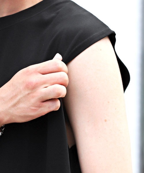 LUXSTYLE（ラグスタイル）の「シルケットライクノースリーブ（Tシャツ/カットソー・メンズ・ホワイト/ブラック/グリーン・L/M/XL）」の13枚目の写真