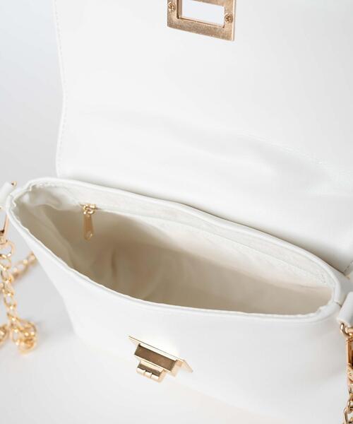 WEGO(ウィゴー)の「WEGO/ハンドルミニチェーンショルダー(ショルダーバッグ・レディース・ブラック/ブラック系その他/ホワイト・FREE)」の20枚目の写真