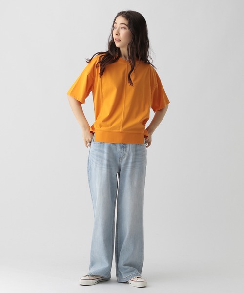 saloon(サルーン)の「SALOON(サルーン)/《再入荷・新色登場》ワイドデニム【手洗い可】(デニムパンツ・レディース・ブラック/ライトブルー/ブルー/ホワイト/ベージュ・X-SMALL/MEDIUM/SMALL)」の16枚目の写真