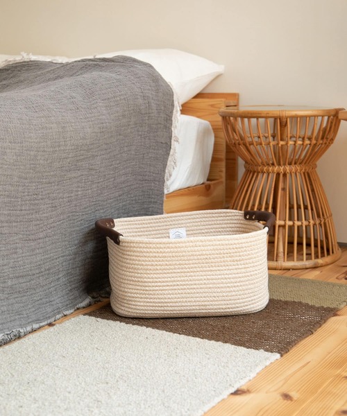URBAN RESEARCH DOORS（アーバンリサーチドアーズ）の「DOORS LIVING PRODUCTS　コットンロープハンドルバスケットM（インテリア雑貨・レディース・ベージュ系その他/グレー系その他・MEDIUM）」の2枚目の写真