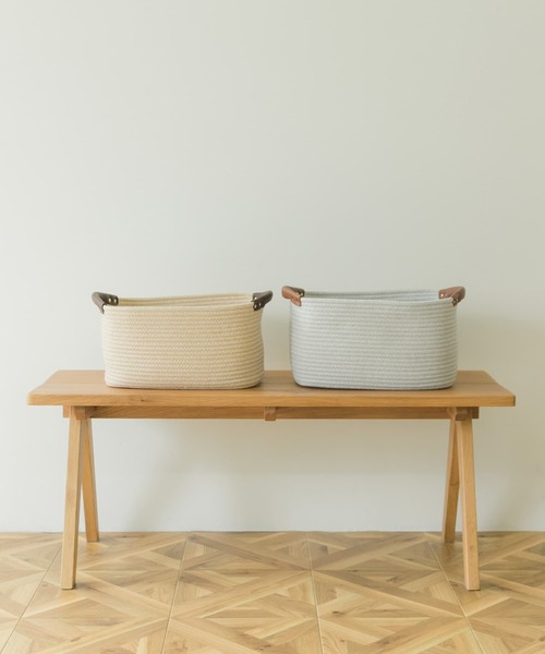 URBAN RESEARCH DOORS（アーバンリサーチドアーズ）の「DOORS LIVING PRODUCTS　コットンロープハンドルバスケットM（インテリア雑貨・レディース・ベージュ系その他/グレー系その他・MEDIUM）」の10枚目の写真