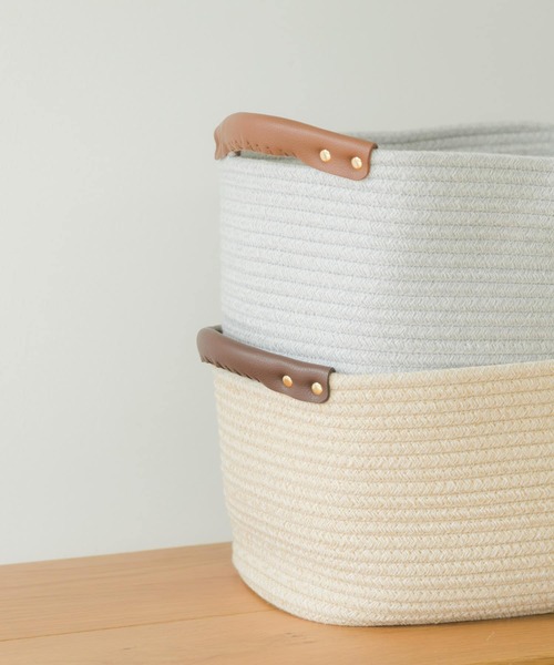 URBAN RESEARCH DOORS（アーバンリサーチドアーズ）の「DOORS LIVING PRODUCTS　コットンロープハンドルバスケットM（インテリア雑貨・レディース・ベージュ系その他/グレー系その他・MEDIUM）」の15枚目の写真