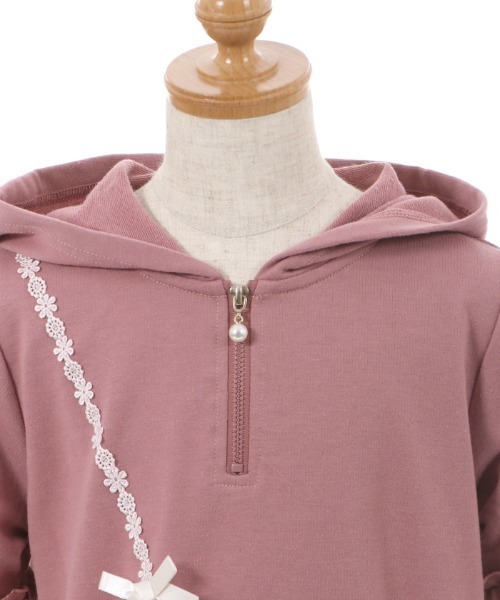axes femme（アクシーズファム）の「リボンポシェットパーカーOP