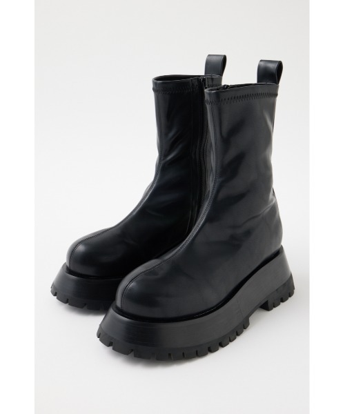 MOUSSY（マウジー）の「STRETCH CHUNKY ブーツ（ブーツ・レディース・ブラック/アイボリー・SMALL/LARGE/MEDIUM）」の4枚目の写真