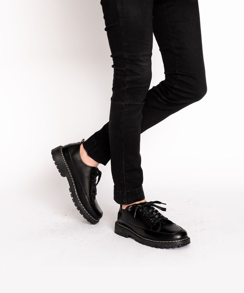 セール】厚底 チャンキーソール Uチップ レースアップ スニーカー