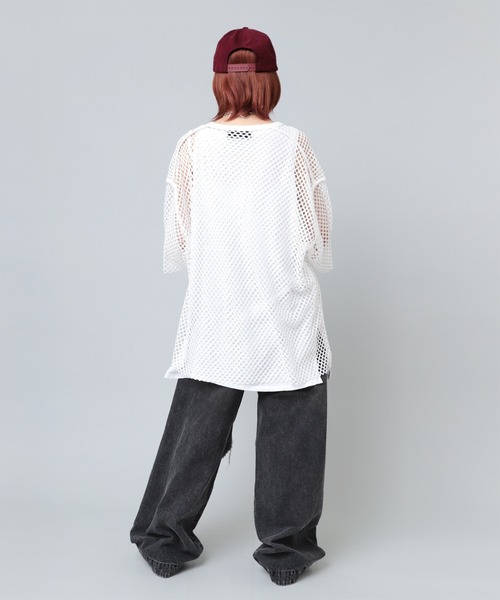 RNA（アールエヌエー）の「R4129 スーパールーズダメージパンツ（デニムパンツ・レディース・ライトインディゴブルー/ブラック・MEDIUM）」の10枚目の写真