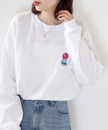 WALKING DONUT 刺繍&プリント ロングスリーブTシャツ