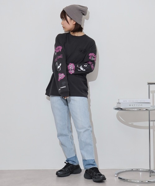 セール】WALKING DONUT 刺繍＆プリント ロングスリーブTシャツ