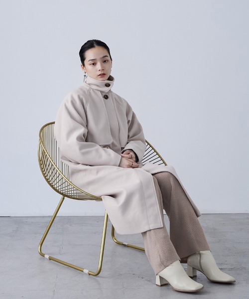 Fashion Letter（ファッションレター）の「ヨークステンカラーコート（ステンカラーコート・レディース・ダークグリーン/モカ/アイボリー/ベージュ・L/M）」の6枚目の写真
