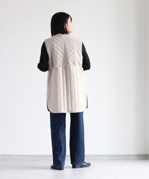 cepo（セポ）の「ドロストキルトベスト（ダウンベスト・レディース・ブラック/ベージュ・M）」の21枚目の写真