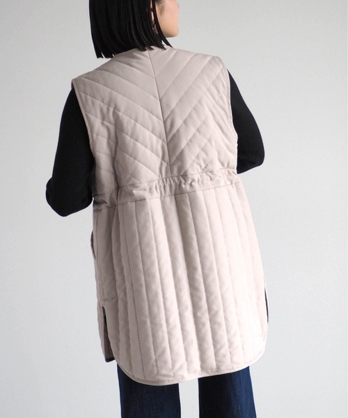 cepo（セポ）の「ドロストキルトベスト（ダウンベスト・レディース・ブラック/ベージュ・M）」の17枚目の写真