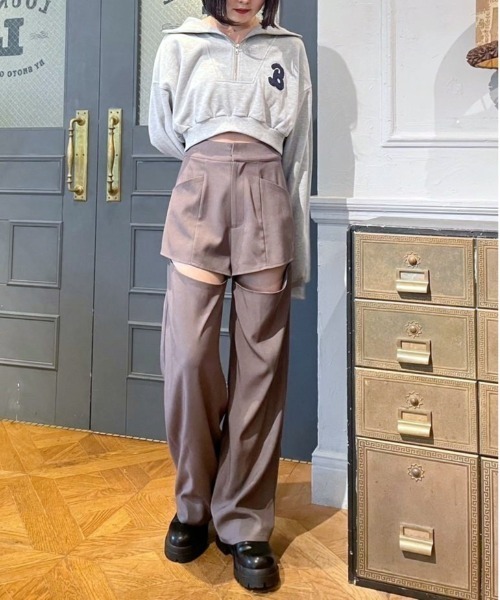 Heather（ヘザー）の「ハーフZIPロゴ裏毛スウェット　973246（スウェット・レディース・ホワイト/ブラウン/グレー・FREE）」の22枚目の写真