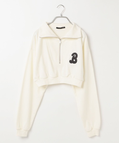 Heather（ヘザー）の「ハーフZIPロゴ裏毛スウェット　973246（スウェット・レディース・ホワイト/ブラウン/グレー・FREE）」の17枚目の写真