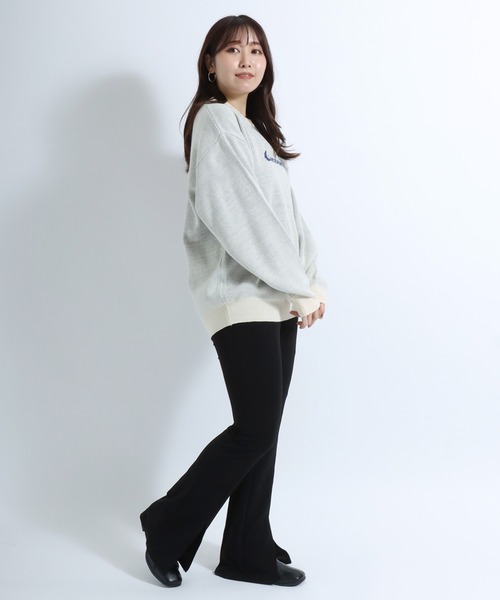 CONVERSE(コンバース)の「CONVERSE(コンバース)ハイカットスニーカーシューズ ジャガード編みバックプリントニットセーター(ニット/セーター・レディース・レッド/ライトグリーン/スミクロ/アイボリー・L/M)」の10枚目の写真