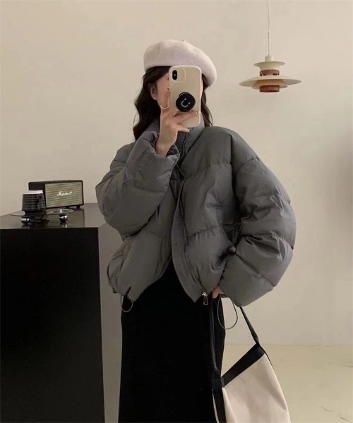 Ritzy（リッツィー）の「ショート丈 エコダウンジャケット（ダウンジャケット/コート・レディース・ブラウン/グレー/ブラック/ホワイト・L/M）」の3枚目の写真