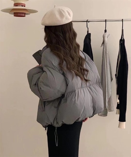 Ritzy（リッツィー）の「ショート丈 エコダウンジャケット（ダウンジャケット/コート・レディース・ブラウン/グレー/ブラック/ホワイト・L/M）」の5枚目の写真