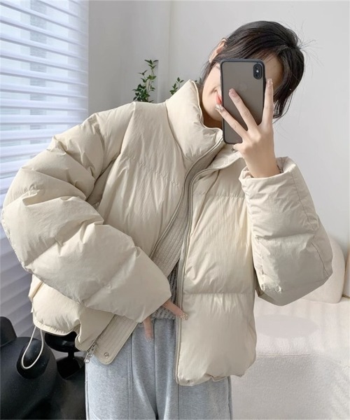 Ritzy（リッツィー）の「ショート丈 エコダウンジャケット（ダウンジャケット/コート・レディース・ブラウン/グレー/ブラック/ホワイト・L/M）」の10枚目の写真