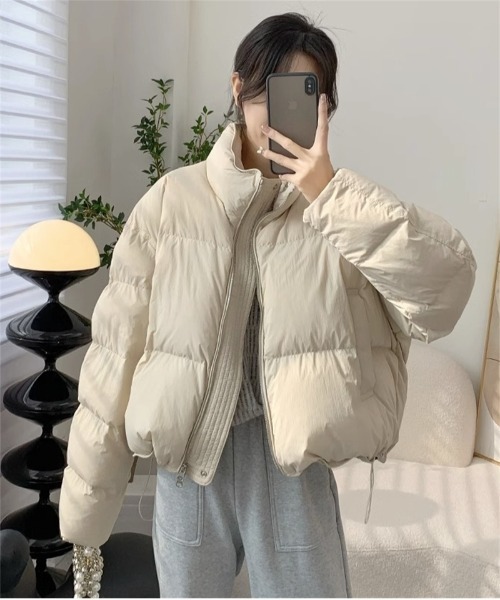 Ritzy（リッツィー）の「ショート丈 エコダウンジャケット（ダウンジャケット/コート・レディース・ブラウン/グレー/ブラック/ホワイト・L/M）」の11枚目の写真