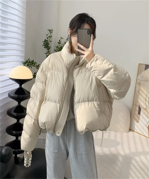 Ritzy（リッツィー）の「ショート丈 エコダウンジャケット（ダウンジャケット/コート・レディース・ブラウン/グレー/ブラック/ホワイト・L/M）」の13枚目の写真