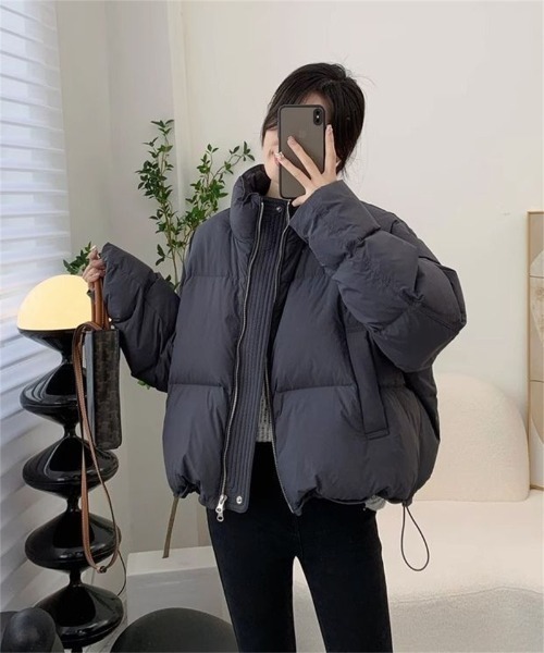 Ritzy（リッツィー）の「ショート丈 エコダウンジャケット（ダウンジャケット/コート・レディース・ブラウン/グレー/ブラック/ホワイト・L/M）」の20枚目の写真