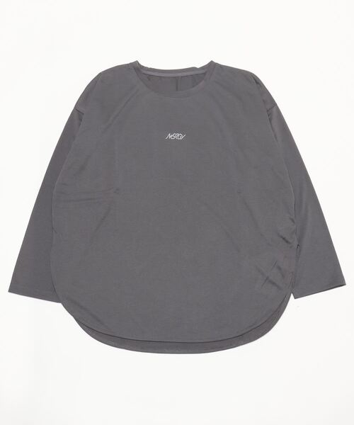 NERGY（ナージー）の「【別注】ナージージャパン NERGY ラウンドロングTシャツ_ 限定コラボ（Tシャツ/カットソー・レディース・ホワイト/ピンク/グレー・FREE）」の3枚目の写真