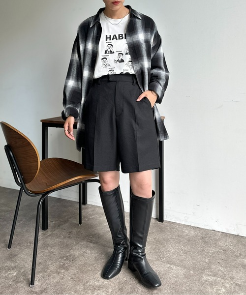 CPCM（シーピーシーエム）の「ワンタックハーフパンツ（その他パンツ・レディース・グレー/アイボリー/ブラック・FREE）」の13枚目の写真