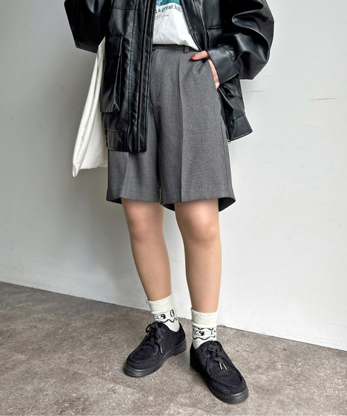 CPCM（シーピーシーエム）の「ワンタックハーフパンツ（その他パンツ・レディース・グレー/アイボリー/ブラック・FREE）」の18枚目の写真