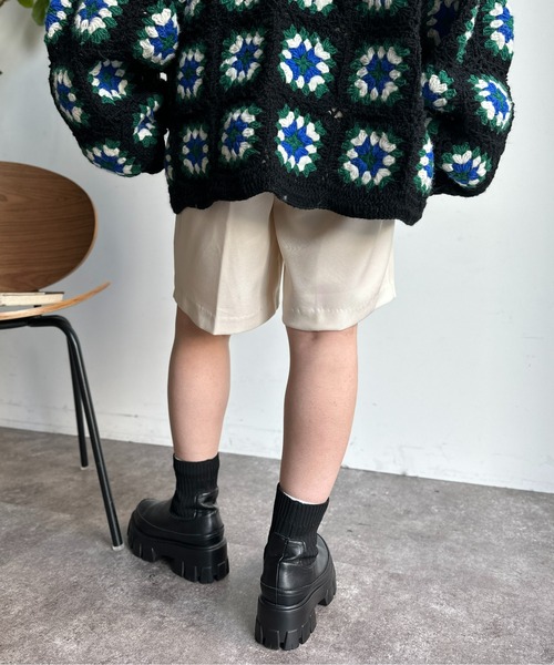 CPCM（シーピーシーエム）の「ワンタックハーフパンツ（その他パンツ・レディース・グレー/アイボリー/ブラック・FREE）」の7枚目の写真