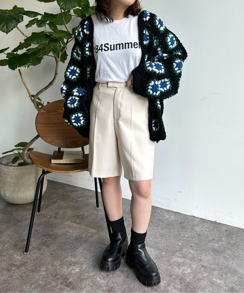 CPCM（シーピーシーエム）の「ワンタックハーフパンツ（その他パンツ・レディース・グレー/アイボリー/ブラック・FREE）」の8枚目の写真