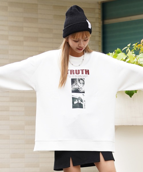 1111clothing(ワンフォークロージング)の「アートフォト 段ボールニット プルオーバー / Art Photo Neoprene Pullover / トレーナー ロンT スウェット ユニセックス(スウェット・メンズ・ホワイト系1/ブラック系3/ホワイト系3/ホワイト系2/グレー系1/ベージュ系2・L/M)」の21枚目の写真