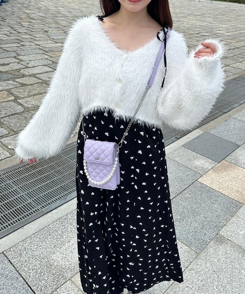 OLIVE des OLIVE（オリーブデオリーブ）の「【WEB限定カラー有】キャミワンピ×カーディガンセット　1032090270（ワンピース・レディース・ピンク/チャコールグレー/オフホワイト/ブラック・FREE）」の12枚目の写真