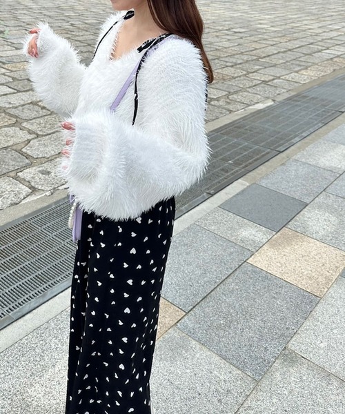 OLIVE des OLIVE（オリーブデオリーブ）の「【WEB限定カラー有】キャミワンピ×カーディガンセット　1032090270（ワンピース・レディース・ピンク/チャコールグレー/オフホワイト/ブラック・FREE）」の13枚目の写真