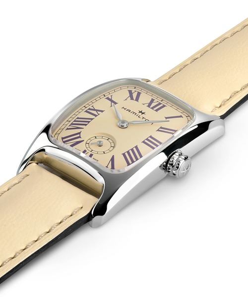 HAMILTON（ハミルトン）の「HAMILTON [ハミルトン] 腕時計 Boulton （ボルトン） Small Second クオーツ 23,5mm x 27,40mm グリーン×ホワイト/ベージュ×ベージュ/ホワイト×グリーン/ホワイト×イエロー（アナログ腕時計・レディース・グリーン/ベージュ/ホワイト×イエロー/ホワイト×グリーン・FREE）」の11枚目の写真