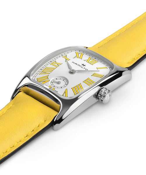 HAMILTON（ハミルトン）の「HAMILTON [ハミルトン] 腕時計 Boulton （ボルトン） Small Second クオーツ 23,5mm x 27,40mm グリーン×ホワイト/ベージュ×ベージュ/ホワイト×グリーン/ホワイト×イエロー（アナログ腕時計・レディース・グリーン/ベージュ/ホワイト×イエロー/ホワイト×グリーン・FREE）」の19枚目の写真