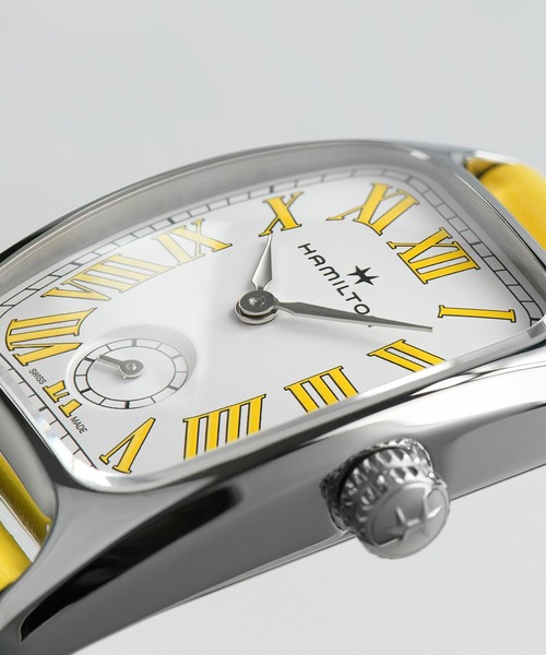 HAMILTON（ハミルトン）の「HAMILTON [ハミルトン] 腕時計 Boulton （ボルトン） Small Second クオーツ 23,5mm x 27,40mm グリーン×ホワイト/ベージュ×ベージュ/ホワイト×グリーン/ホワイト×イエロー（アナログ腕時計・レディース・グリーン/ベージュ/ホワイト×イエロー/ホワイト×グリーン・FREE）」の20枚目の写真