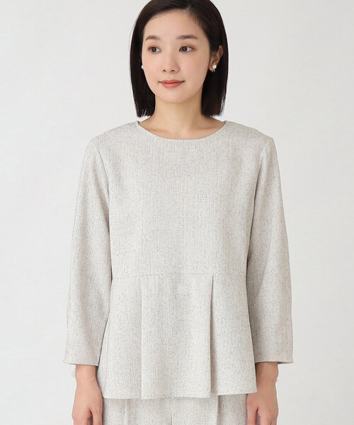 THE SHOP TK (ザ ショップ ティーケー )の「◆【セレモニー/入卒/SETUP可/洗える】ツイードペプラムブラウス(シャツ/ブラウス・レディース・ホワイト系6/ブルー系その他5/ネイビー系3・12/13)」の10枚目の写真