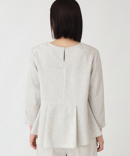 THE SHOP TK (ザ ショップ ティーケー )の「◆【セレモニー/入卒/SETUP可/洗える】ツイードペプラムブラウス(シャツ/ブラウス・レディース・ホワイト系6/ブルー系その他5/ネイビー系3・12/13)」の12枚目の写真