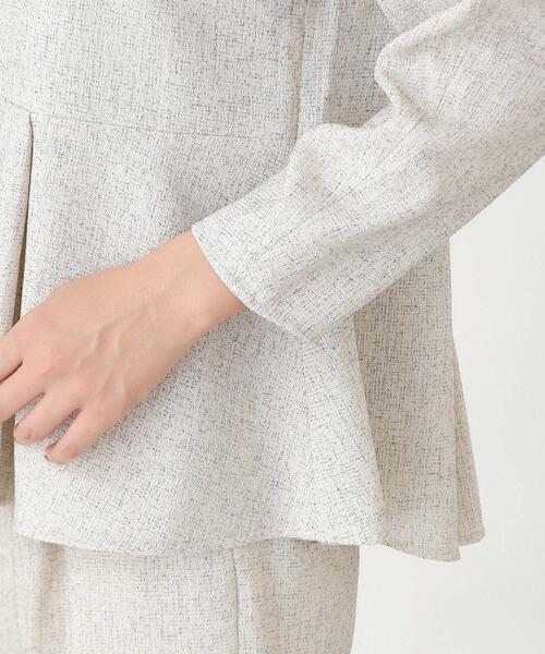 THE SHOP TK (ザ ショップ ティーケー )の「◆【セレモニー/入卒/SETUP可/洗える】ツイードペプラムブラウス(シャツ/ブラウス・レディース・ホワイト系6/ブルー系その他5/ネイビー系3・12/13)」の15枚目の写真