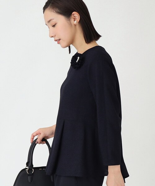 THE SHOP TK (ザ ショップ ティーケー )の「◆【セレモニー/入卒/SETUP可/洗える】ツイードペプラムブラウス(シャツ/ブラウス・レディース・ホワイト系6/ブルー系その他5/ネイビー系3・12/13)」の17枚目の写真