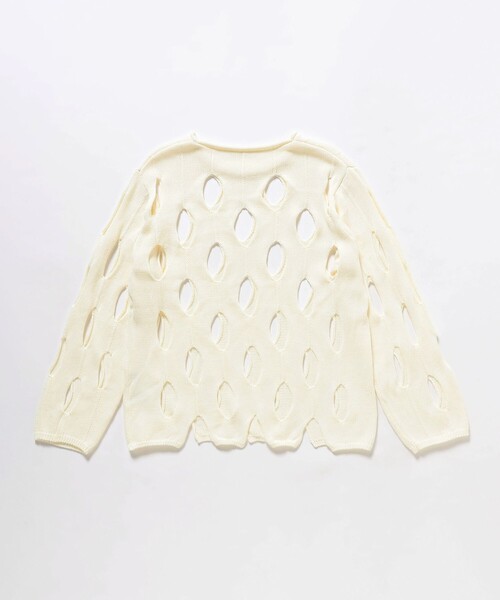 Ray BEAMS(レイビームス)の「Ray BEAMS / スラッシュ ニット プルオーバー(ニット/セーター・レディース・イエロー/オフホワイト・ONE SIZE)」の22枚目の写真