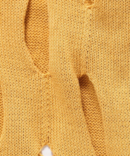 Ray BEAMS(レイビームス)の「Ray BEAMS / スラッシュ ニット プルオーバー(ニット/セーター・レディース・イエロー/オフホワイト・ONE SIZE)」の21枚目の写真